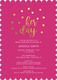 Raspberry Her Day Confetti Dot Invitations Image 7 of 7